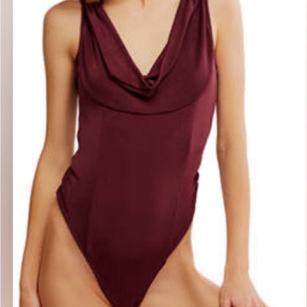 NWT Intimately By Free People First Choice Burgundy Women Bodysuit